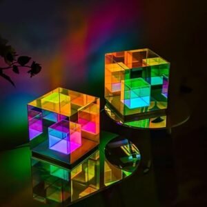 Infinity Cube Light - Infinity Lamp for Bedroom, Living Room, Gamer Room - 3D Infinity Light for USB Powered, Color Changing Eye-Catching Table RGB LED Lamp